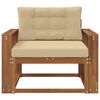 vidaXL Udend&oslash;rs Mellem Sofa Massivt Akacietr&aelig; Naturfarvet