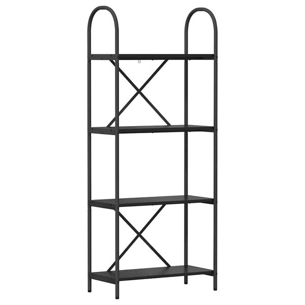 vidaXL Bogreol Sort eg 60 x 30 x 146 cm Konstrueret tr&aelig;