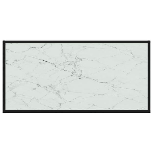 vidaXL sofabord 100x50x35 cm h&aelig;rdet glas hvid