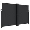 vidaXL sammenrullelig sidemarkise 160x1000 cm sort