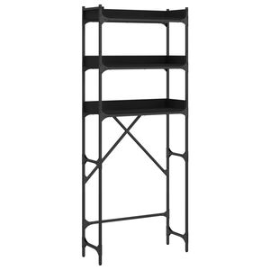 vidaXL vaskemaskineskab 67x25x163 cm konstrueret tr&aelig; sort