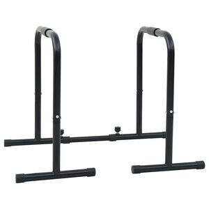 vidaXL Dip Bar Sort 116 x 66 x 74,5 cm Pulverlakeret st&aring;l