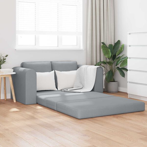 vidaXL Sovesofa 60cm Lysegr&aring; Stof