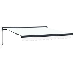 vidaXL Udtr&aelig;kkelig markise Hvid 300 x 250 cm Canvas og Aluminium