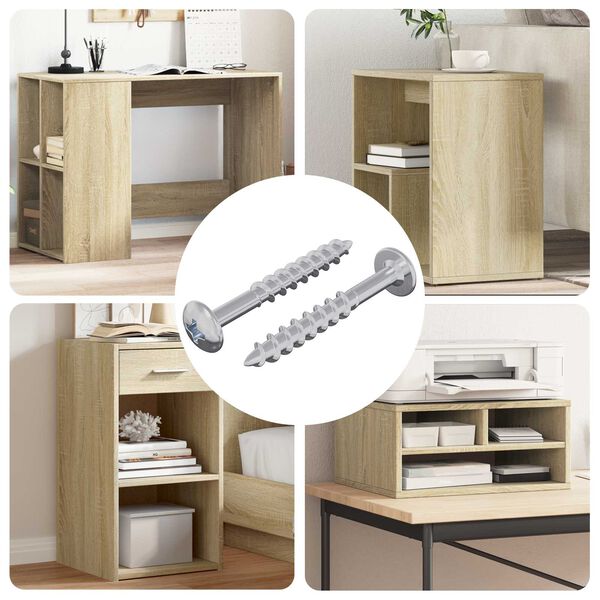 vidaXL Skrue 2 pcs S&oslash;lv 9,8 x 35 mm Jern