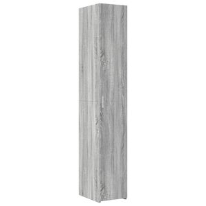 vidaXL reol 30x42,5x185 cm konstrueret tr&aelig; gr&aring; sonoma-eg