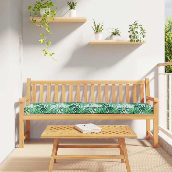 vidaXL Pallet pude Blomstret Bladm&oslash;nster 200 x 40 x 8 cm Oxford Stof