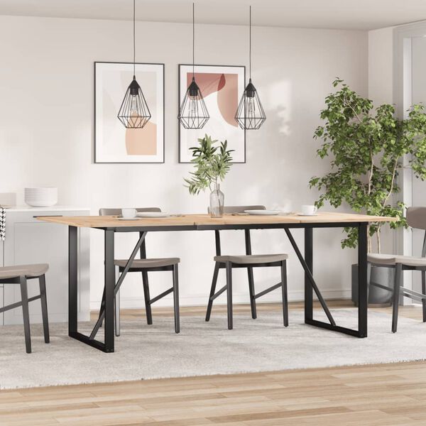 vidaXL bordben til spisebord 160x80x73 cm O-stel stål