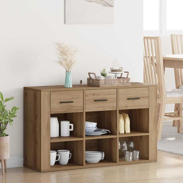 vidaXL Sideboard Artisan Egetr&aelig; 100 x 30 x 59,5 cm Konstrueret tr&aelig;