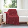 vidaXL Kastet&aelig;pper 6 pcs Bordeaux R&oslash;d 150 x 130 cm Fleece