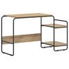 vidaXL Skrivebord med opbevaring Artisan-eg 131,5 x 50 x 75,5 cm