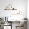 vidaXL V&aelig;ghylde med hylde 2 pcs Brun 100 x 9 x 3 cm Konstrueret tr&aelig;