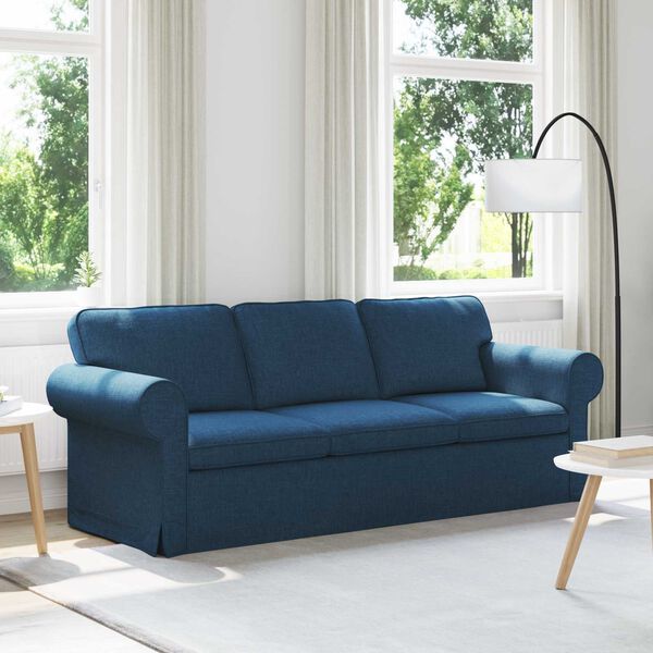 vidaXL Sofa Bl&aring; 215 x 82 x 80 cm Stof