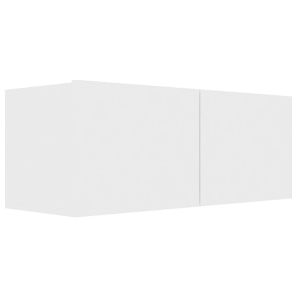 vidaXL tv-skabssæt 4 dele konstrueret træ hvid