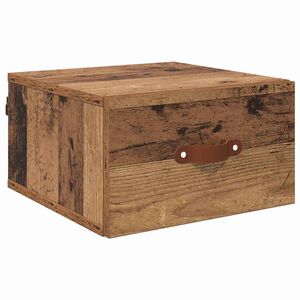 vidaXL V&aelig;gmonteret natbord 35 x 35 x 20 cm Konstrueret tr&aelig; Gammelt tr&aelig;