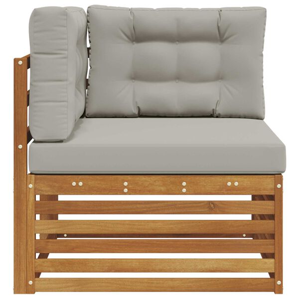 vidaXL Udend&oslash;rs Hj&oslash;rnesofa Massivt Akacietr&aelig; Naturfarvet