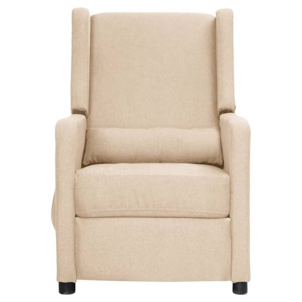 vidaXL l&oslash;ftestol med massagefunktion stof cremefarvet