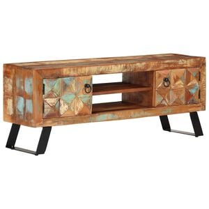 vidaXL tv-bord 112x30x45 cm massivt genbrugstr&aelig;