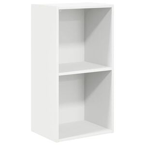 vidaXL bogreol med 2 hylder 40x30x76,5 cm konstrueret tr&aelig; hvid