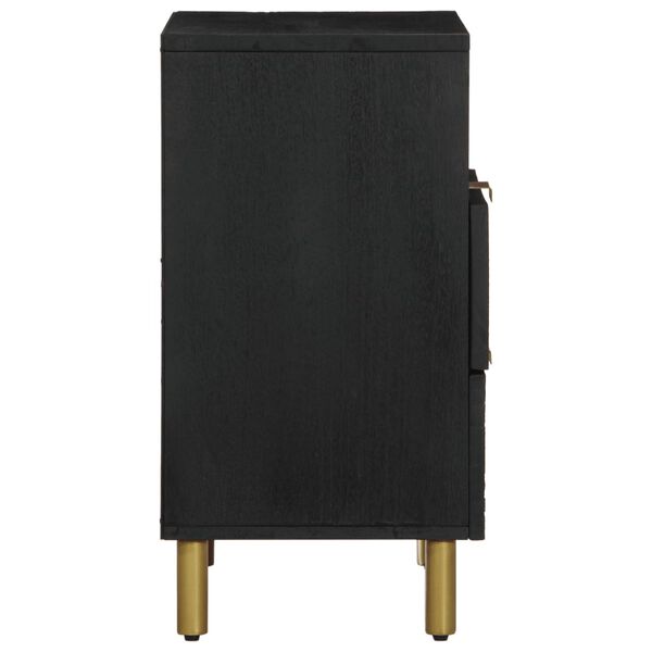 vidaXL sengebord konstrueret tr&aelig; 50x33x62 cm sort