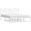 vidaXL sengeramme med sengegavl 183x213 cm metal hvid