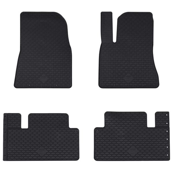 vidaXL Bilm&aring;tte 4 pcs Sort Passer til Tesla MODEL 3 2017- 4D Aft Gummi