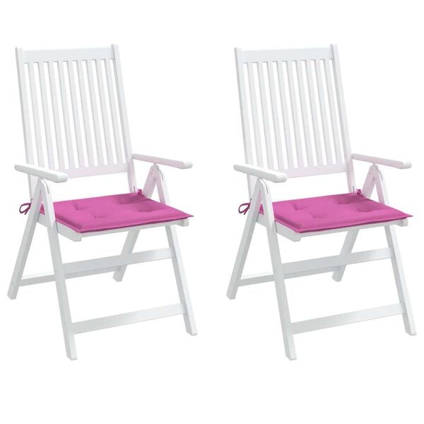 vidaXL hynder til havestol 2 stk. 50x50x4 cm stof pink