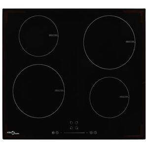 vidaXL induktionskogeplade med 4 brændere Touch Control glas 7000 W