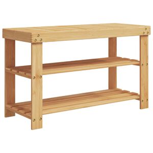 vidaXL skostativ med 3 hylder 70x27,5x45 cm bambus