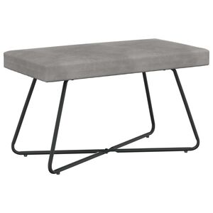 vidaXL b&aelig;nk Lysegr&aring; 80 x 40 x 45 cm Fl&oslash;jl