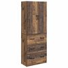 vidaXL Skab S&aelig;t 2 pcs Gammelt tr&aelig; 66 x 34,5 x 87 cm Konstrueret tr&aelig;