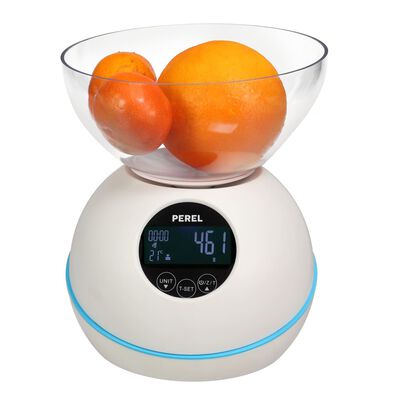 Perel digital køkkenvægt 5 kg hvid