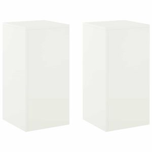 vidaXL Planteholder 2 pcs Hvid 30 x 30 x 60 cm St&aring;l