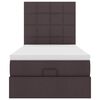 vidaXL osmannisk sengeramme med madras 100x200 cm stof mørkebrun