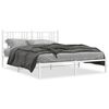 vidaXL sengeramme med sengegavl 150x200 cm metal hvid
