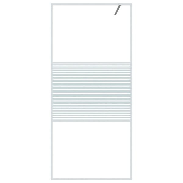 vidaXL brusev&aelig;g 90x195 cm klart sikkerhedsglas hvid