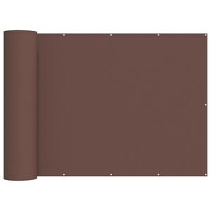 vidaXL Balkon Afsk&aelig;rmning 200 x 600 cm Stof med PU-bel&aelig;gning Brun