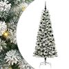 vidaXL Kunstigt Hinged Juletr&aelig; 300 LED'er Gr&oslash;n og Hvid 210 cm