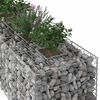 vidaXL Gabion h&oslash;jbed 2 pcs S&oslash;lv 260 x 60 x 55 cm Galvaniseret st&aring;l