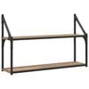 vidaXL V&aelig;ghylde V&aelig;gmonteret Artisan-eg 80 x 21 x 51 cm metal PB