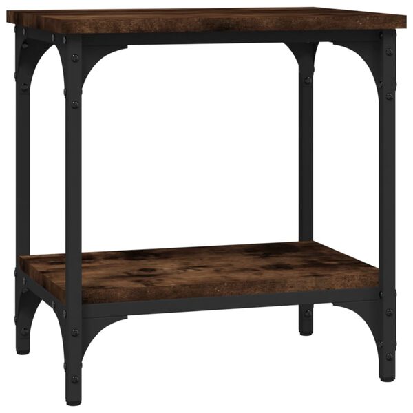 vidaXL sidebord 40x30x42 cm konstrueret tr&aelig; r&oslash;get egetr&aelig;sfarve