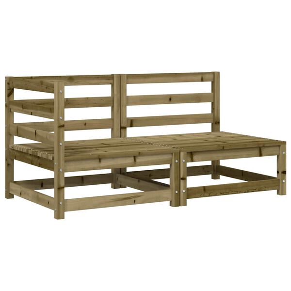 vidaXL 2-personers havesofa med hynder imprægneret fyrretræ