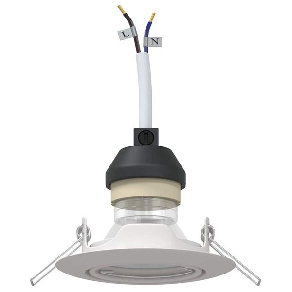 vidaXL Spotlight 6 pcs Hvid 9 x 9 x 2.5 cm Metal