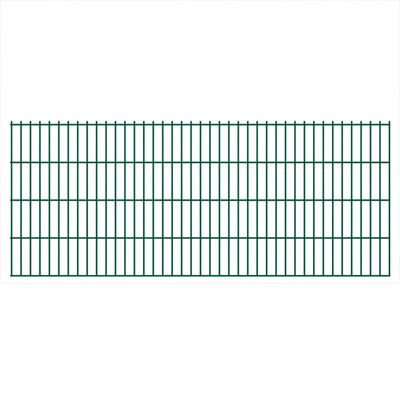 vidaXL 2D panel og pæle til havehegn, 2008x830 mm, 2 m, Grøn