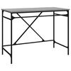 vidaXL skrivebord 100x50x75 cm konstrueret tr&aelig; og jern gr&aring; sonoma-eg