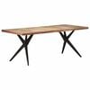 vidaXL spisebord 200x90x76 cm massivt genbrugstr&aelig;