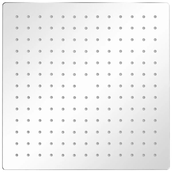 vidaXL brusehoved 30x30 cm rustfrit stål firkantet