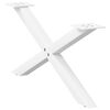 vidaXL sofabordsben X-formet 2 stk. hvid 70 x (30-31) cm st&aring;l