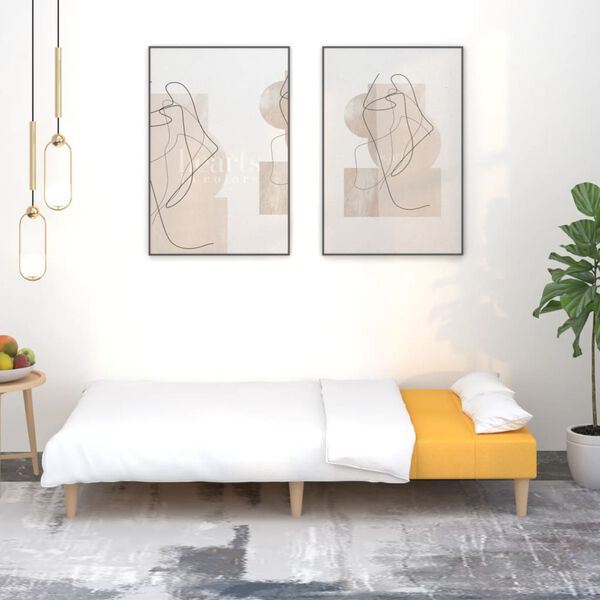 vidaXL 2-personers sovesofa stof gul