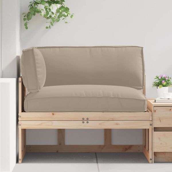 vidaXL Palle Pudes&aelig;t 3 pcs Gr&aring;brun Oxford stof